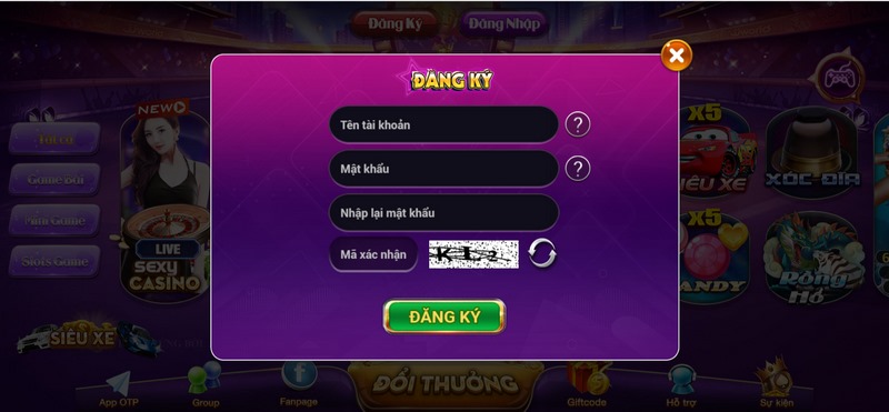 Cách đăng ký tài khoản tại sân chơi nổ hũ 52